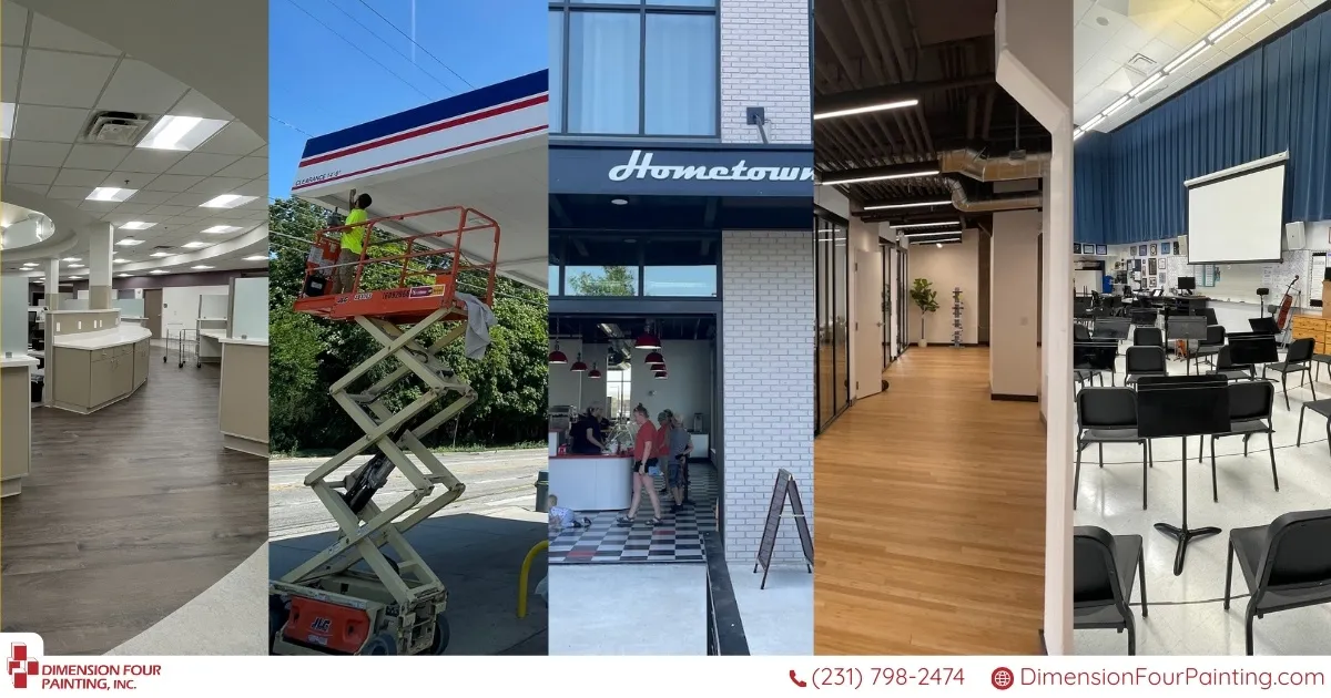 Commercial painting services in different industries