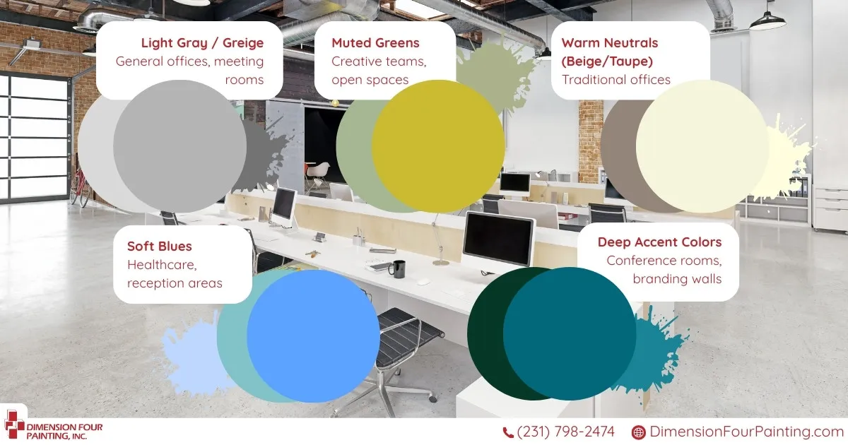 Best office paint colors by office painting contractors