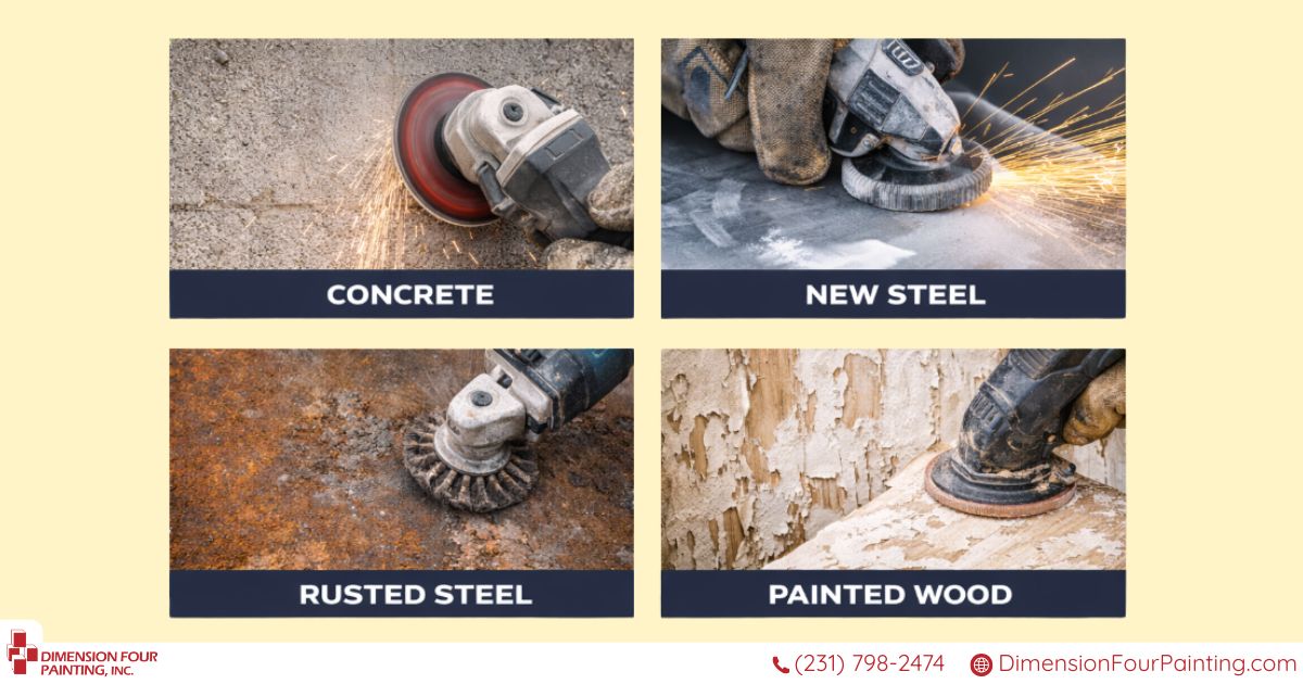 Types of surface profiling for different substrates