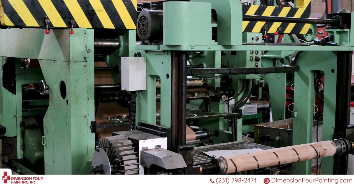 Heavy industrial equipment needs new paint to avoid rusting