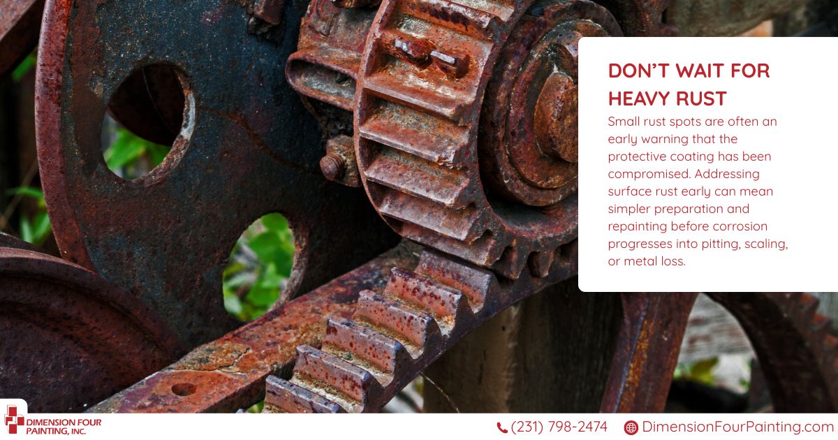 Early signs of rusting should not be ignored to avoid heavy rust